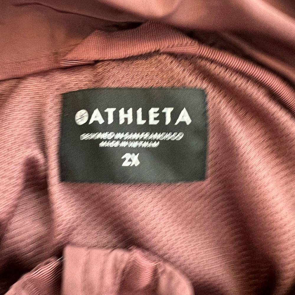 Athleta Dusty Rose Drip Drop Lightweight Jacket Women's Size 2X (0582) - Picture 9 of 11